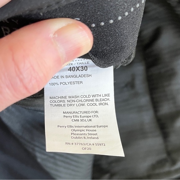 PERRY ELLIS Portfolio Men Black Lightweight Dress Pants Business Office Washable - Picture 6 of 10